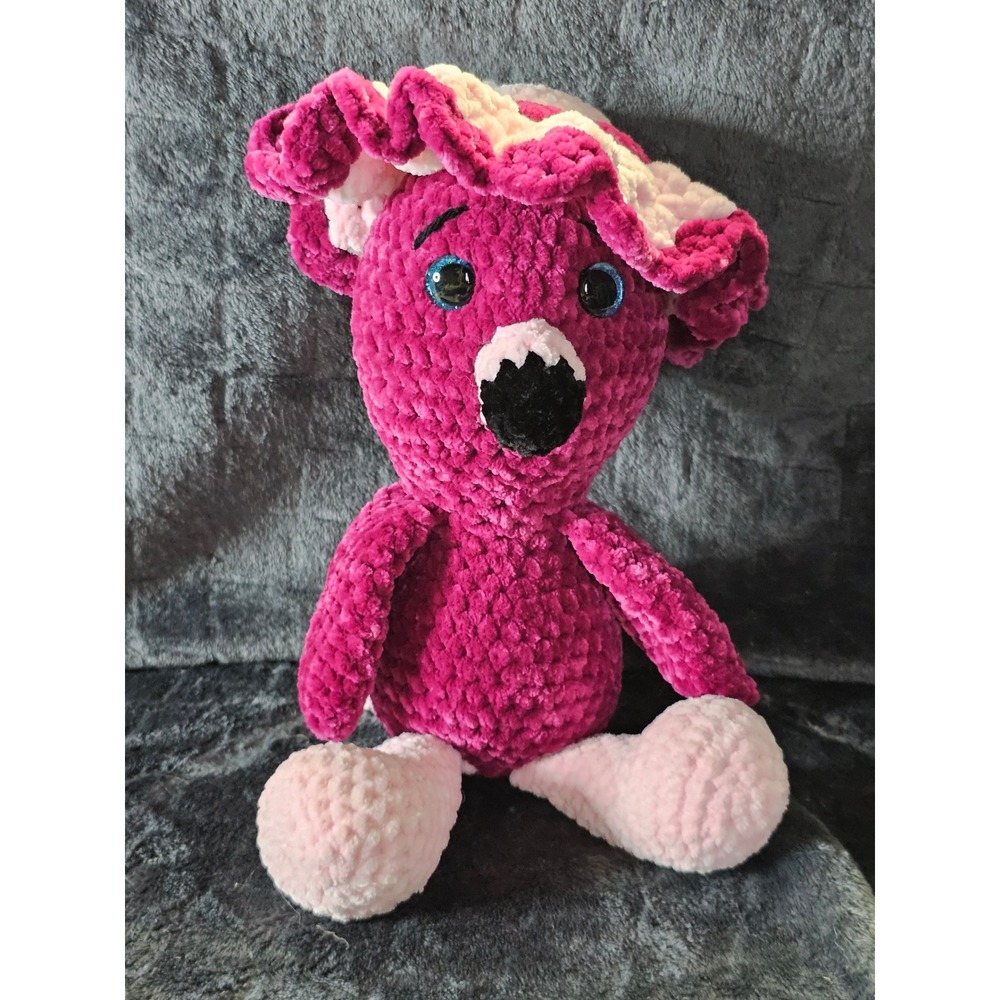 Handmade Crochet Knitted Flamingo Pink‎ 14" Plush